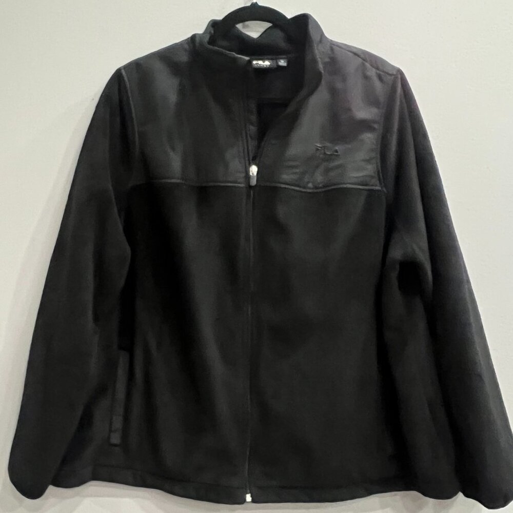 Fila Sport Fleece Plush Jacket Full Zip Mock Neck - EUC!